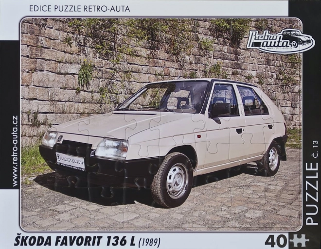 Retro puslespil Škoda Favorit 136 L 40 brikker