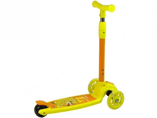 Trekantscooter Balance Scooter Lysende hjul Gul egern