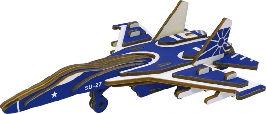 Træ 3D-puslespil Kampfly SU27