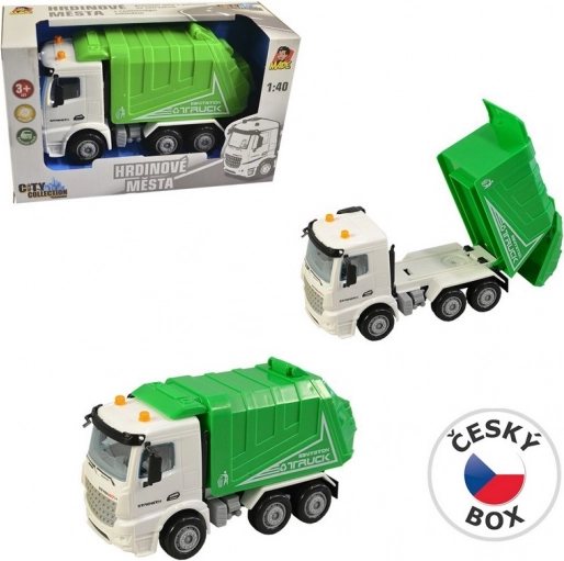 Skraldebil med friktionsmotor 16 cm