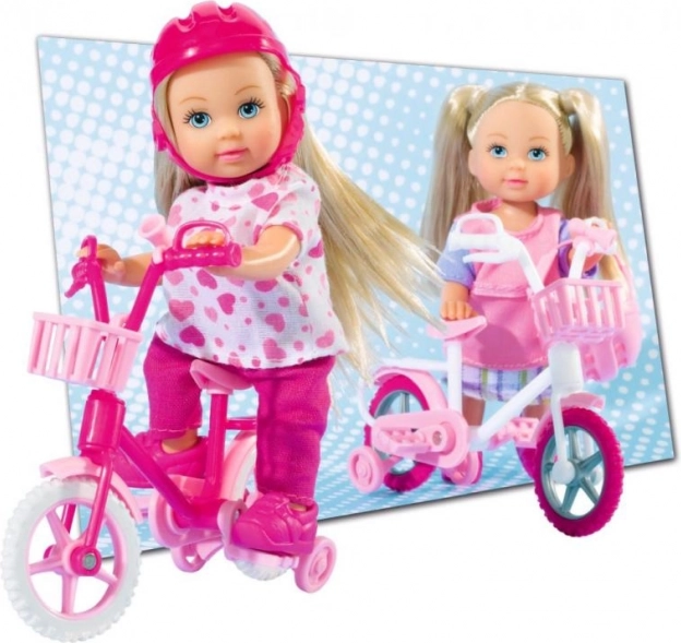 Dukke EVI LOVE med cykel og hjelm