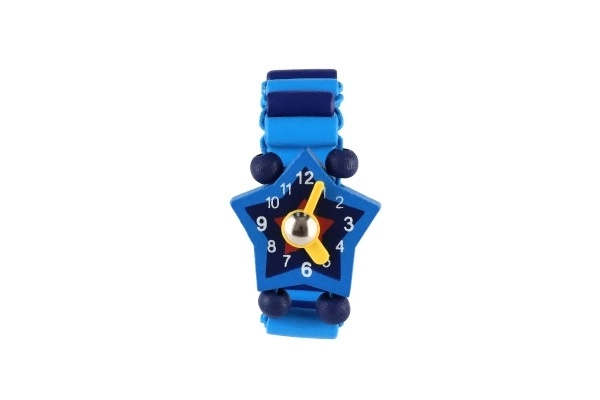 Træ armbåndsure 7cm mix af typer/farver med stativ