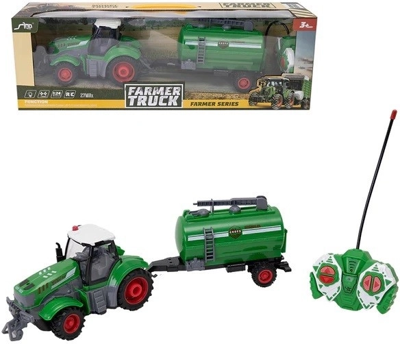 Fjernstyret traktor med tankvogn