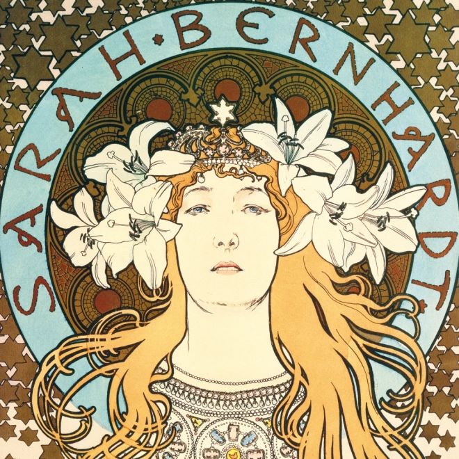 Notekalender Alfons Mucha 2025, 30 × 30 cm