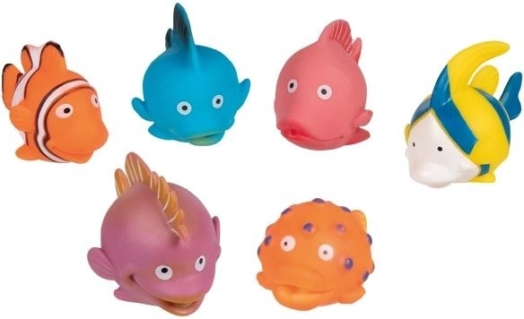 Badedyr fisk med hul, sæt med 6 stk.