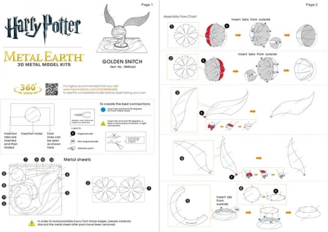 METAL EARTH 3D puslespil Harry Potter: Guldnøgle
