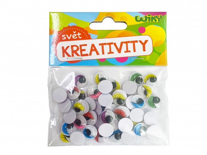 Bevægelige farverige øjne 12 mm