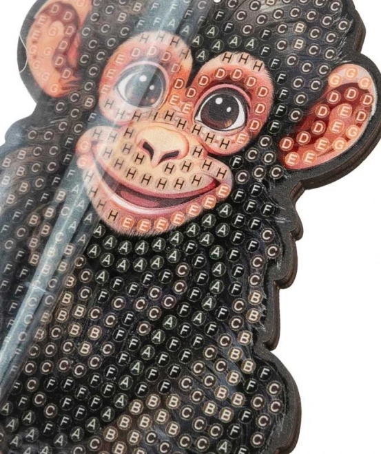 Diamantmaleri Jungle: Chimpanse