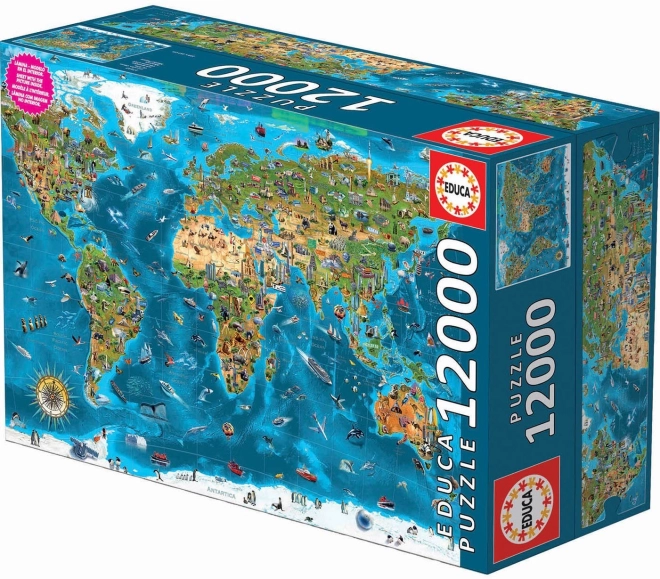 EDUCA Puzzle Verdens Vidundere 12000 brikker