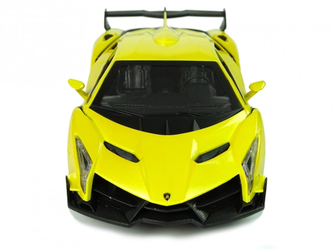 Fjernstyret Lamborghini Veneno Gul 2.4G fjernbetjening af rattet Lydlys