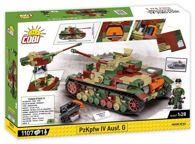 Byggesæt WWII Panzerkampfwagen IV Ausf. G fra 1107 dele