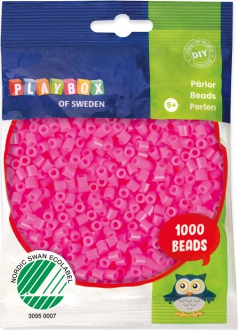 PLAYBOX Strygeperler - lyserøde 1000 stk