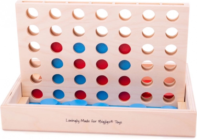 Træstrategispil Fire på stribe BIGJIGS TOYS