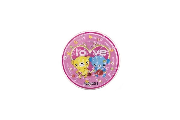 Labyrint puslespil med kugle plast 7cm