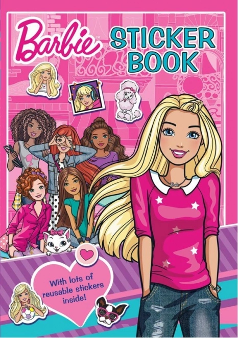 Klistermærkebog med Barbie farvelægningsbøger