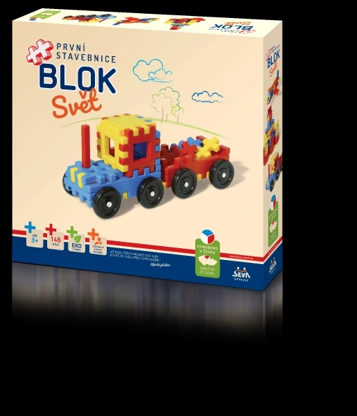 Byggesæt BLOK Verden plast 146 stk i kasse 36x34x7 cm