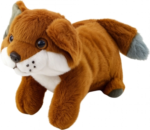 Plysbamse ræv brun-rød 28 cm