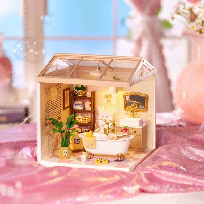 Miniature dukkehus - pige badeværelse