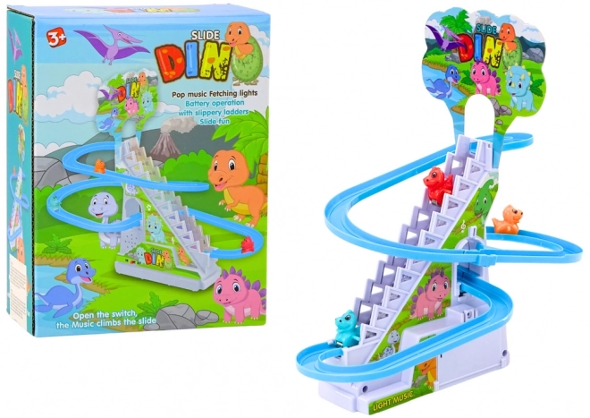 Dinosaur Slide Kurs Kroky Lys Lyd