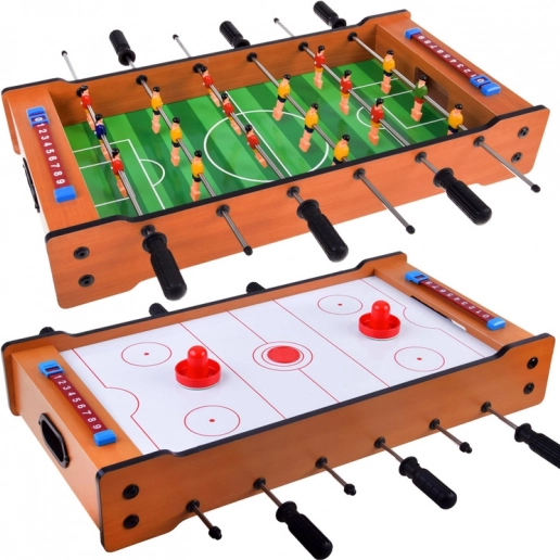 Bordspil 2-i-1 – bordfodbold og airhockey