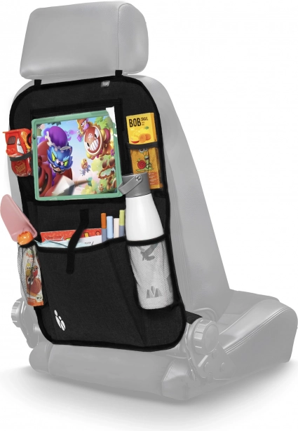 Sædeorganizer med lomme til tablet, sort