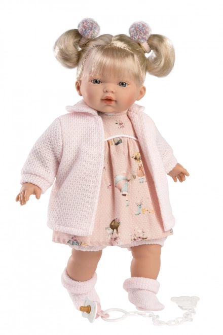 Llorens 33152 AITANA - realistisk dukke med lyde og blødt stoflegeme - 33 cm