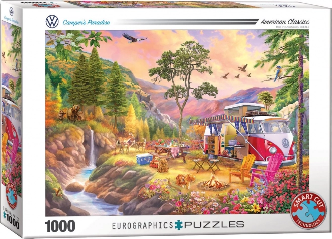 EUROGRAPHICS puslespil med VW Bus motiv d paradis for campister 1000 brikker