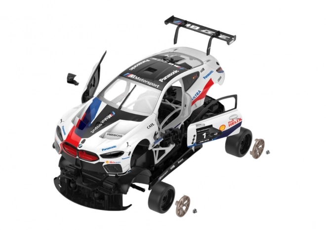 Rastar RC byggesæt 1:18 BMW M8 GTE hvid 66 dele