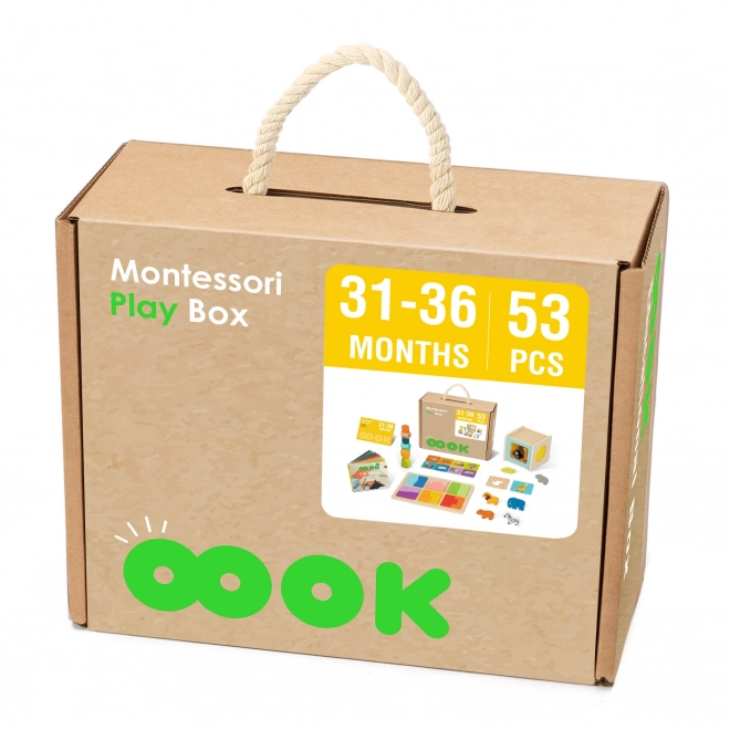 Uddannelsesmæssig Montessori-boks til børn i alderen 31-36 måneder