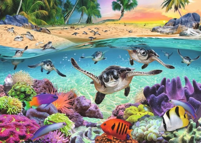 RAVENSBURGER Puzzle Skildpaddeunger XXL 500 brikker
