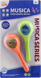 Maracas til børn med dyremotiver, 2 stk.