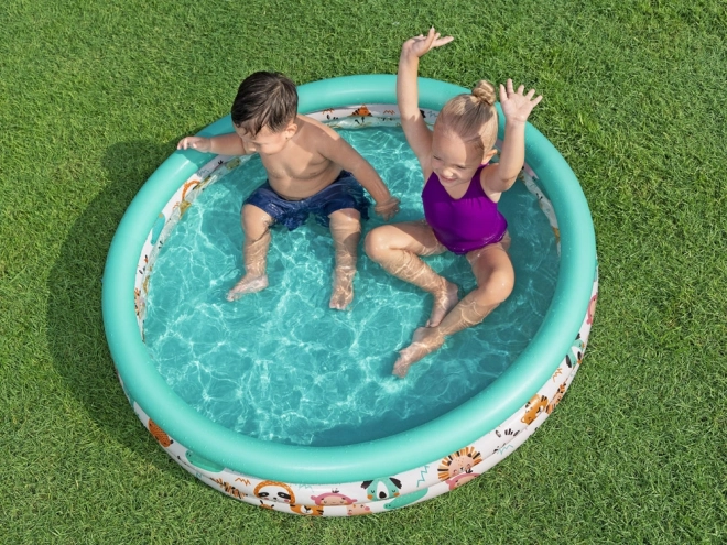 Bestway børneopblæselig pool Safari dyr