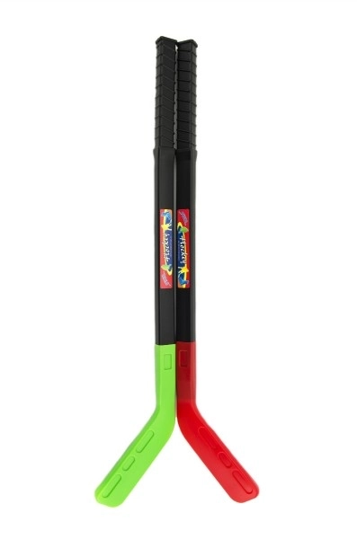 Hockeystr sticksæt 2stk med puck plastik 70cm i net