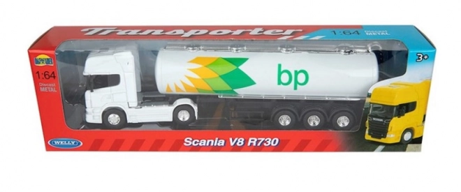 Welly lastbil 1/64 Scania V8 R730 Olie