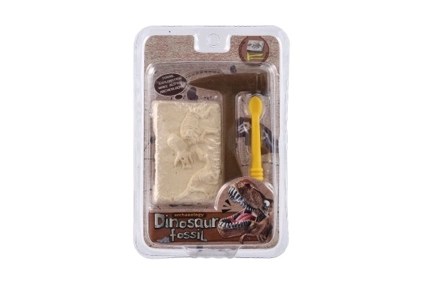 Lille arkæolog dinosaur fossile plast 2 farver i blister 12,5x19x5cm 12stk i æske