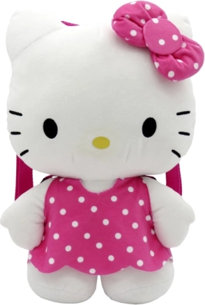 Hello Kitty lyserød plyset rygsæk