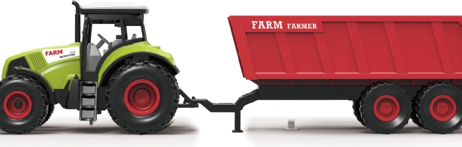 Traktor med anhænger og effekter
