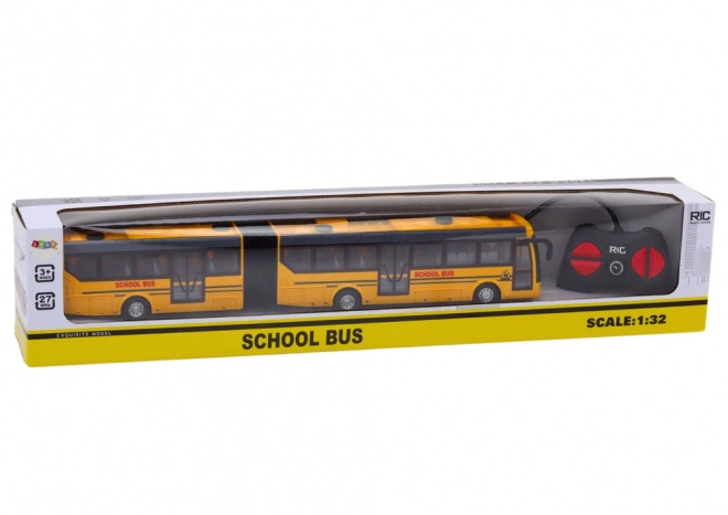 Skolebus Fjernstyret leddelt RC bus 1:32 gul