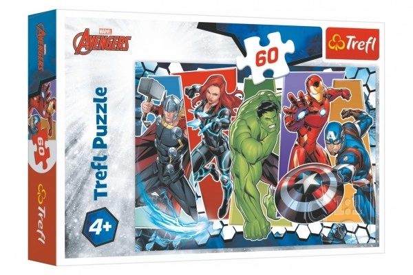 Puslespil Uovervindelige Avengers 33x22cm 60 brikker i æske 21x14x4cm