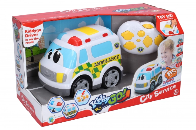 Kiddy Ambulance Fjernstyret med effekter 19 cm