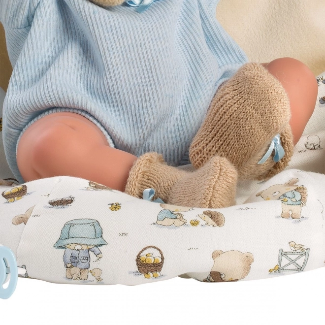 Llorens 73885 NYFØDT DRENG - realistisk babydukke med hele vinylkrop - 40 cm