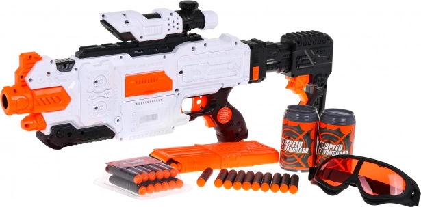 Elektrisk blaster til børn 8+ med bløde projektiler og tilbehør Fast Pioneer