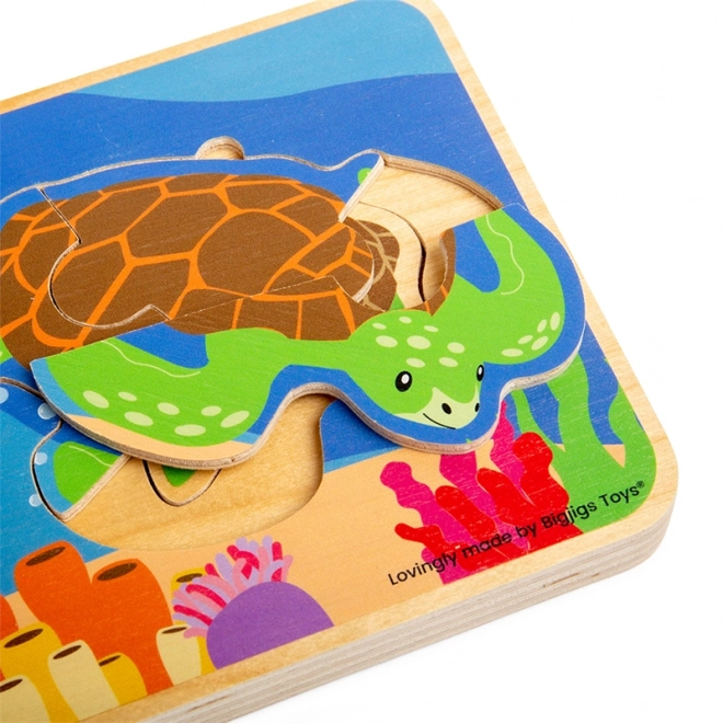 Bigjigs Legetøj Puzzle Skildpaddens Livscyklus