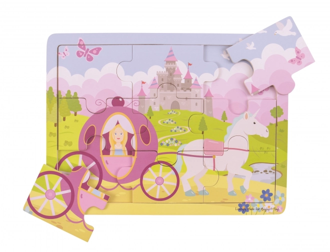 Træpuslespil Prinsesse med karet fra Bigjigs Toys