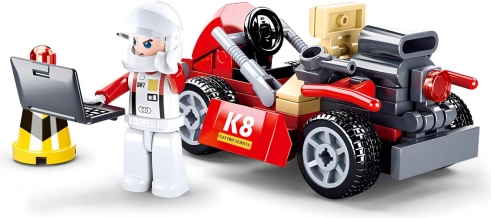 Bevægelig racerkører-minifigur