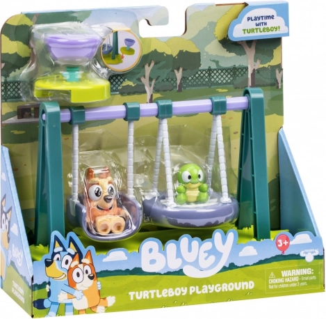 Bluey legesæt gynger med skildpadde og Bingo-figur