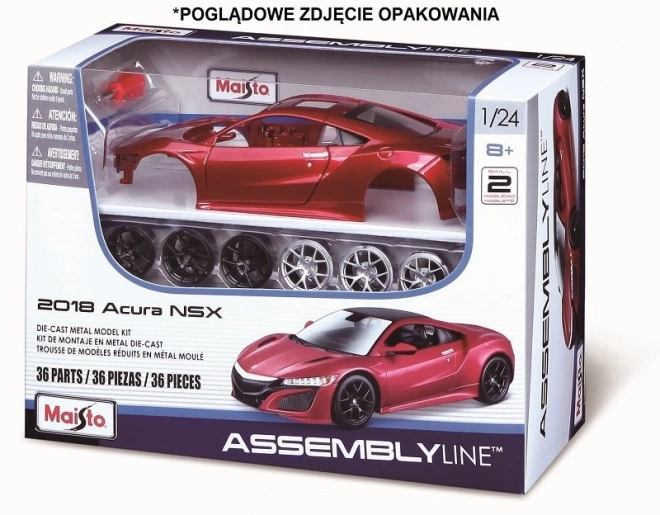 Model af metalbil Audi R8 V10 Plus 1:25 til samling