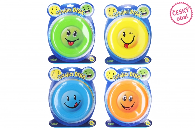 Flyvende disk 19 cm med smiley