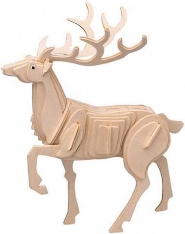 Woodcraft træ 3D-puslespil hjort