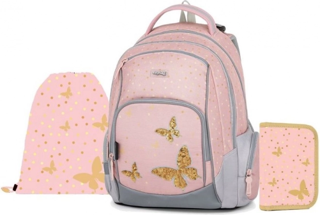 OXYBAG Skolesæt 3stk OXY GO Sommerfugl